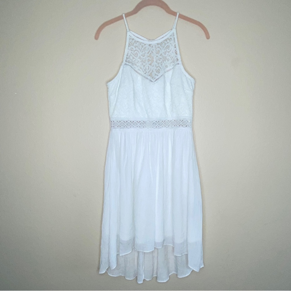A. Byer White Lace Crochet Dress
